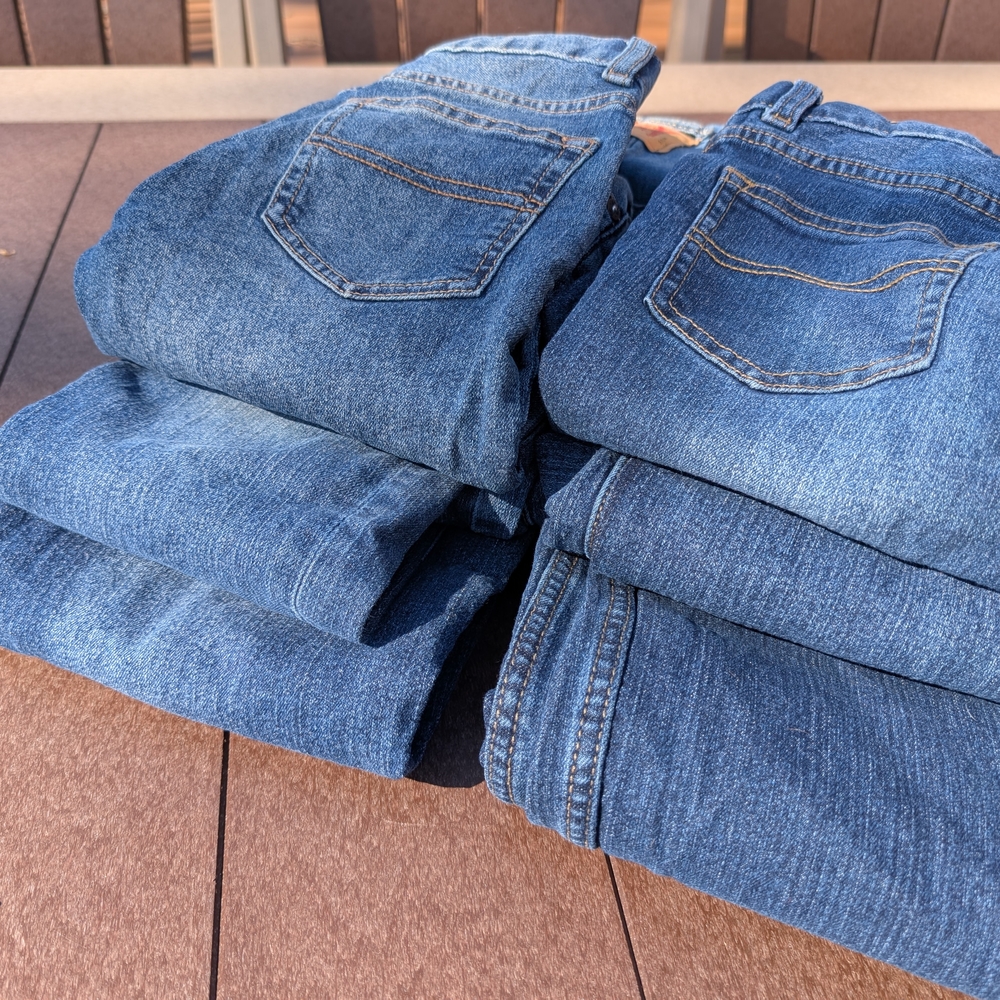 Classic Blue Boy's Carter's Jeans, Bundle of 6 Pairs